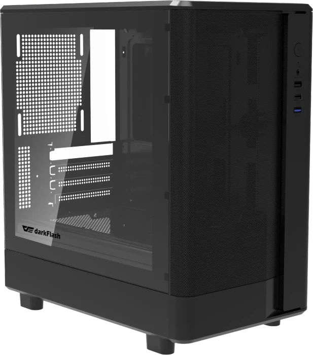 DarkFlash DB330M Mesh Black, Glasfenster