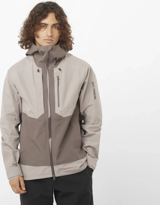 Salomon Outline 3L Gore-Tex Funktionsjacke iron/etherea (Herren)