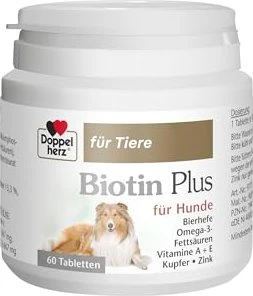 Doppelherz für Tiere Biotin Plus Tabletten für Hunde, 60 Stück
