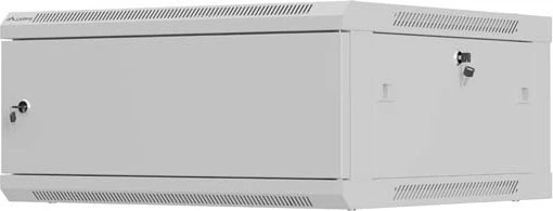 Lanberg WF01 Series 19" Wandschrank 4HE, hängend, Flatpack, Stahltür, IP20, RAL 7035, 600mm tief