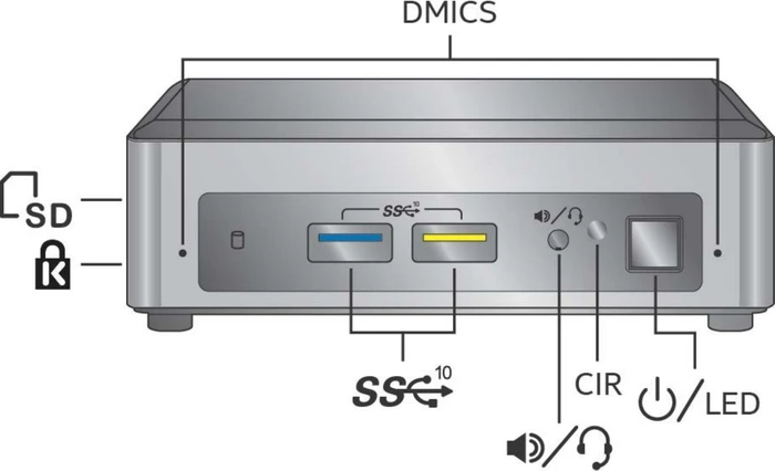 Intel NUC Kit - Slim - Bean Canyon - NUC8i3BEK