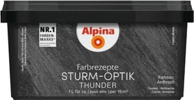 Alpina Farben Farbrezepte Innenfarbe sturm-optik anthrazit, 1l