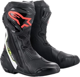 Alpinestars Supertech R Motorradstiefel schwarz/rot/weiß/gelb