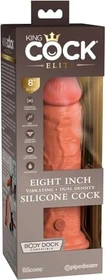 Pipedream King Cock 8" Vibrating + Dual Density Cock tan