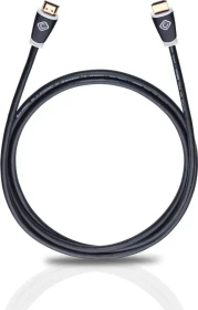 Oehlbach Easy Connect High Speed mit Ethernet HDMI 1.4 Kabel schwarz, 0.75m