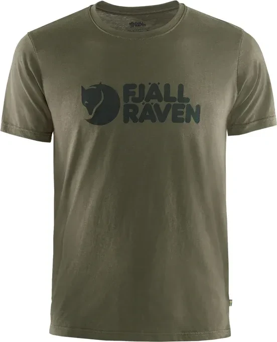Fjällräven Logo Funktionsshirt kurzarm dark olive (Herren)