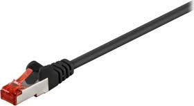 goobay Patchkabel, Cat6, S/FTP, RJ-45/RJ-45, 0.25m, schwarz