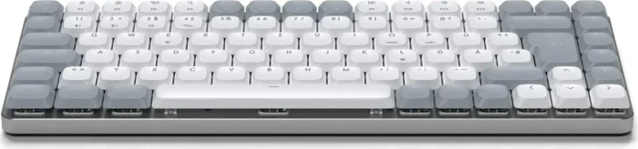 Satechi SM1 Slim Mechanical Backlit BT Keyboard, Light, weiß/grau, low-profile BROWN Switches, USB/Bluetooth, DE