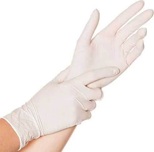 Franz Mensch Hygonorm Latex Skin Light Einweghandschuhe L weiß, 100 Stück
