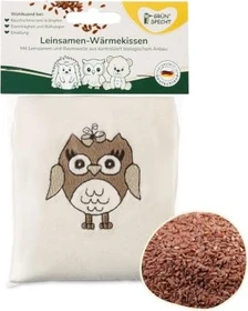 Grünspecht Bio-Leinsamen-Kissen mit Bezug Eule Wärmekissen