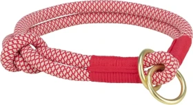 Trixie Soft Rope Zug-Stopp-Halsband, L-XL, Rot/Creme