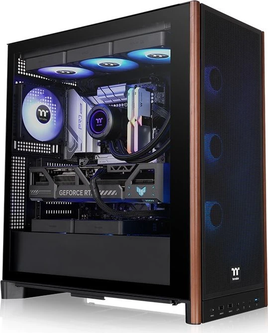 Thermaltake S370 WS Black, schwarz/braun, Glasfenster