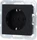 Gira System 55 SCHUKO-Steckdose 16A 250V, schwarz matt (4180 005)