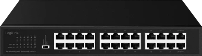 LogiLink NS1300 Rackmount Gigabit Switch, 24x RJ-45