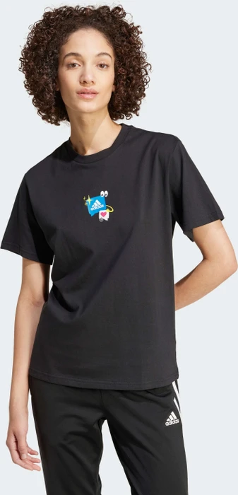 adidas Remoji Graphic T-Shirt kurzarm schwarz (Damen)
