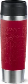 Emsa Travel Mug Classic Coffee and Tea Grande Isolierbecher 500ml dunkelrot