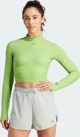 adidas HIIT Heat.RDY Crop Funktionsshirt langarm semi lucid lime (Damen)