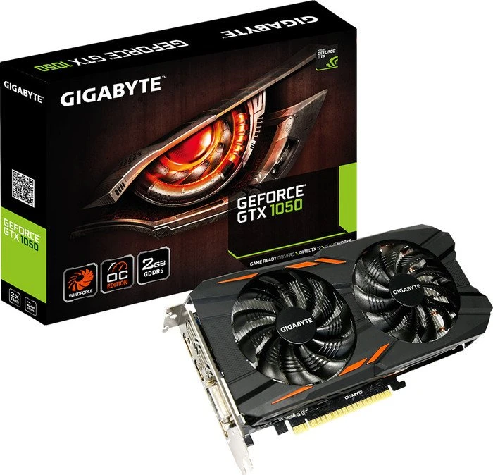 GIGABYTE GeForce GTX 1050 Windforce OC 2G, 2GB GDDR5, DVI, 3x HDMI, DP