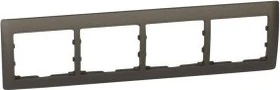 Legrand Galea Life Rahmen 4-fach waagrecht, dark bronze