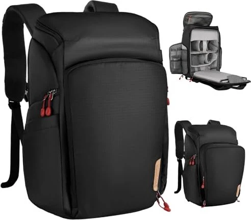 K&F Concept Nature Wander 01 Kamerarucksack 25L, schwarz / rot