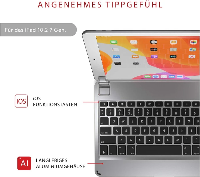 Brydge 10.2 KeyboardDock für iPad 7/iPad 8/iPad 9, DE
