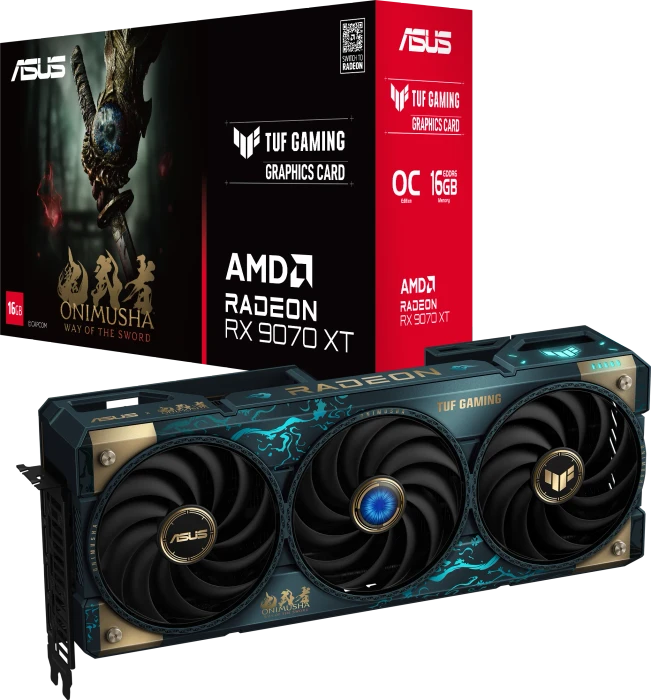 ASUS TUF Gaming Radeon RX 9070 XT Onimusha Special Edition, TUF-RX9070XT-O16G-ONIMUSHA, 16GB GDDR6, HDMI, 3x DP