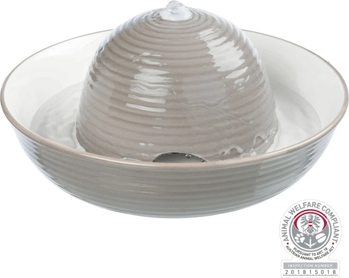Trixie Vital Flow Keramik Trinkbrunnen, 1.5l, grau/weiß