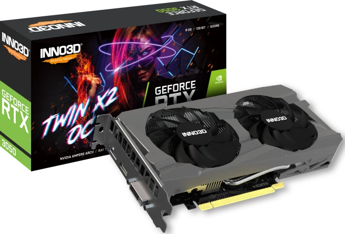 INNO3D GeForce RTX 3050 Twin X2 OC, 8GB GDDR6, DVI, HDMI, DP
