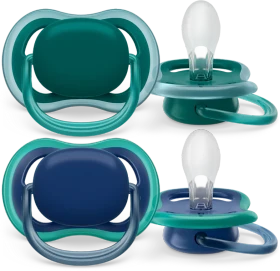 Philips Avent SCF085/31 Ultra Air Beruhigungsschnuller, 6-18M, Silikon, blau/türkis, 2 Stück