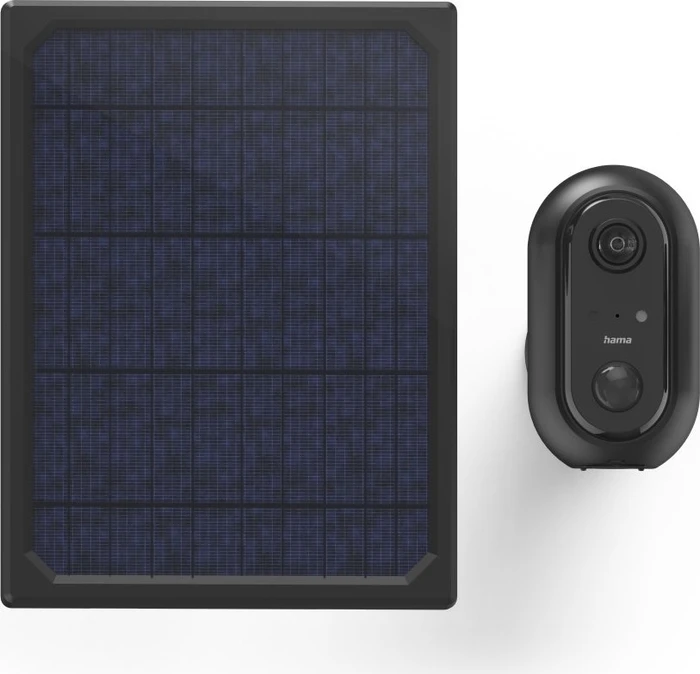 Hama Outdoor WLAN-Kamera schwarz, inkl. Solarpanel