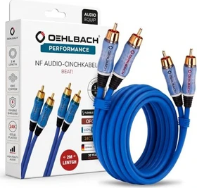 Oehlbach Beat! Stereo Set Composite Audio Kabel blau (verschiedene Längen)