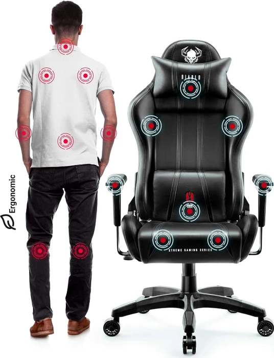 Diablo Chairs X-One 2.0 King Gamingstuhl, schwarz