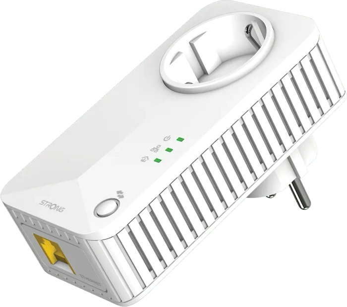 Strong Powerline Wi-Fi 600 Kit, V2, Powerline/WLAN-Access Point und 2x Powerline-Adapter Set, 3er-Bundle