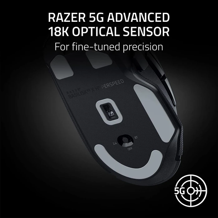 Razer Basilisk V3 X HyperSpeed, schwarz, USB/Bluetooth
