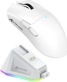 Attack Shark X11 Wireless Gaming Mouse weiß, USB/Bluetooth