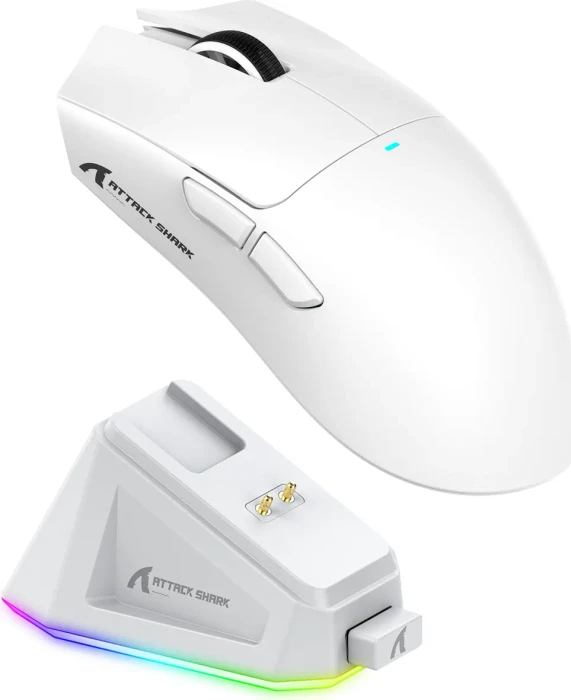 Attack Shark X11 Wireless Gaming Mouse weiß, USB/Bluetooth