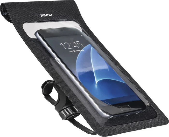 Hama Smartphone-Tasche Slim als Lenkertasche fürs Fahrrad wasserabweisend schwarz