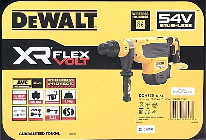 DeWalt DCH735N 54V XR FlexVolt Akku-Bohr-/Meißelhammer solo