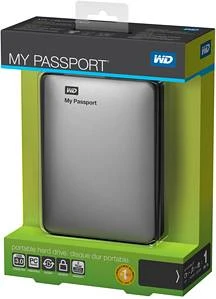 Western Digital WD My Passport silber 1TB, USB 3.0 Micro-B