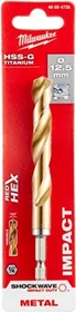 Milwaukee Red Hex Shockwave HSS-G TiN Metallbohrer, 12.5x83x128mm, 1 Stück