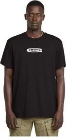 G-Star Old Skool Logo T-Shirt kurzarm schwarz (Herren)