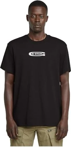 G-Star Old Skool Logo T-Shirt kurzarm schwarz (Herren)