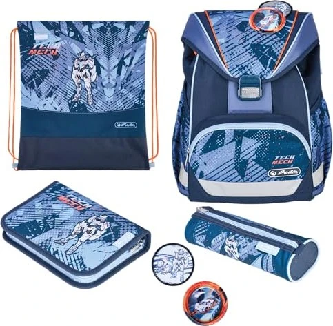 Herlitz Ultra Light Plus Tech Mech Schultaschen-Set, 4-tlg.