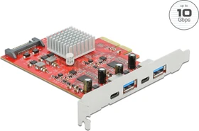 DeLOCK 2x USB-C 3.1, 2x USB-A 3.1, PCIe 3.0 x4 (89041)