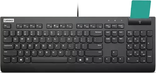 Lenovo Smartcard Wired Keyboard II, schwarz, USB, BE/UK