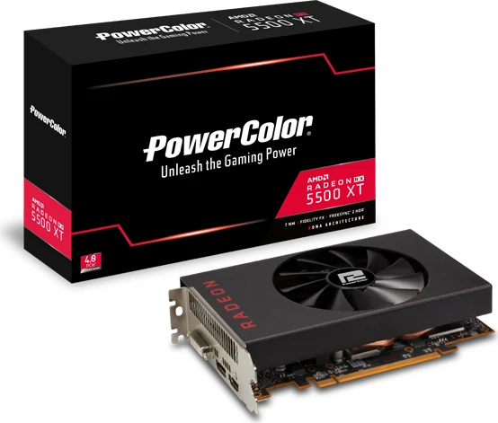 PowerColor Radeon RX 5500 XT, 4GB GDDR6, DVI, HDMI, DP