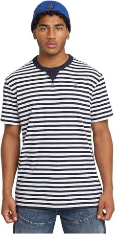 G-Star Nifous Stripe T-Shirt kurzarm white/salute stripe (Herren)