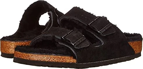 Birkenstock Arizona Lammfell schwarz