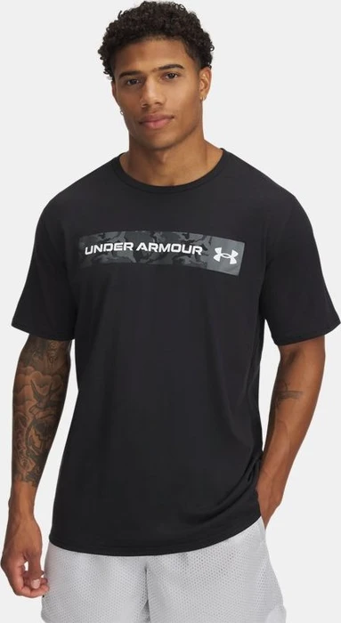 Under Armour Camo Chest Stripe Funktionsshirt kurzarm black/marine od green/white (Herren)