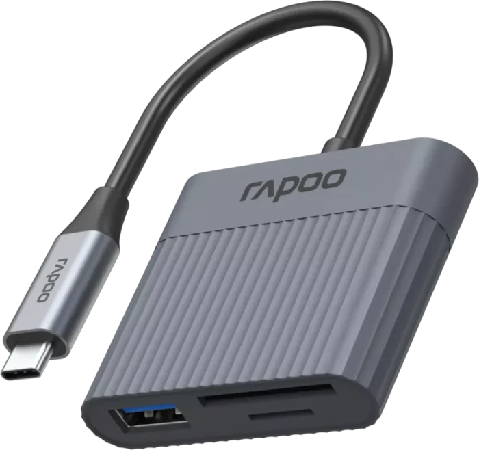 Rapoo UCR-3011 3-in-1 Kartenleser, 1x USB-C 3.0 [Stecker]